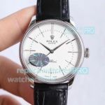 Swiss Replica Rolex Geneve Cellini Stainless Steel Case White Dial  Watch 39mm
